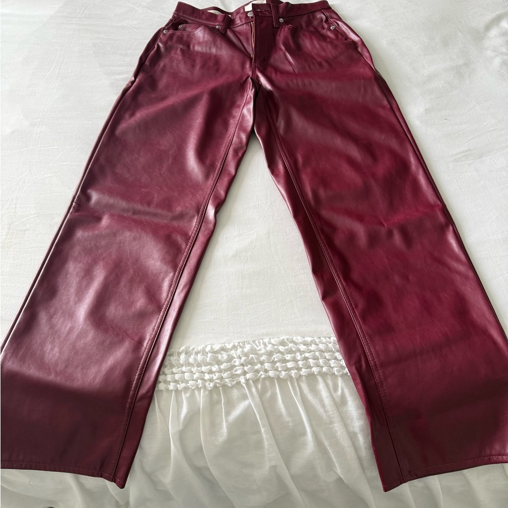 Universal Thread Burgundy and Cream Pants